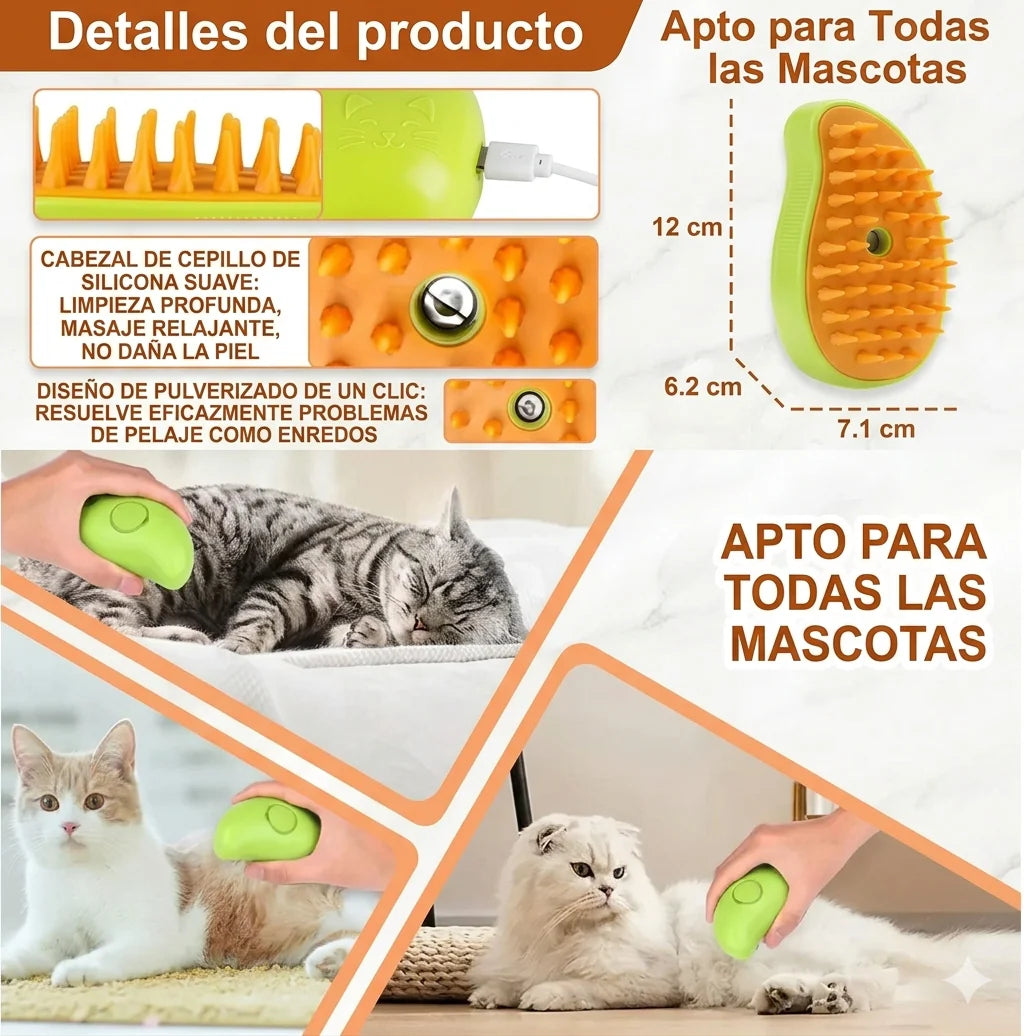 ™ Steambrush Pro | Cepillos Para Perros Con Vapor Antiestático Y Masaje Relajante