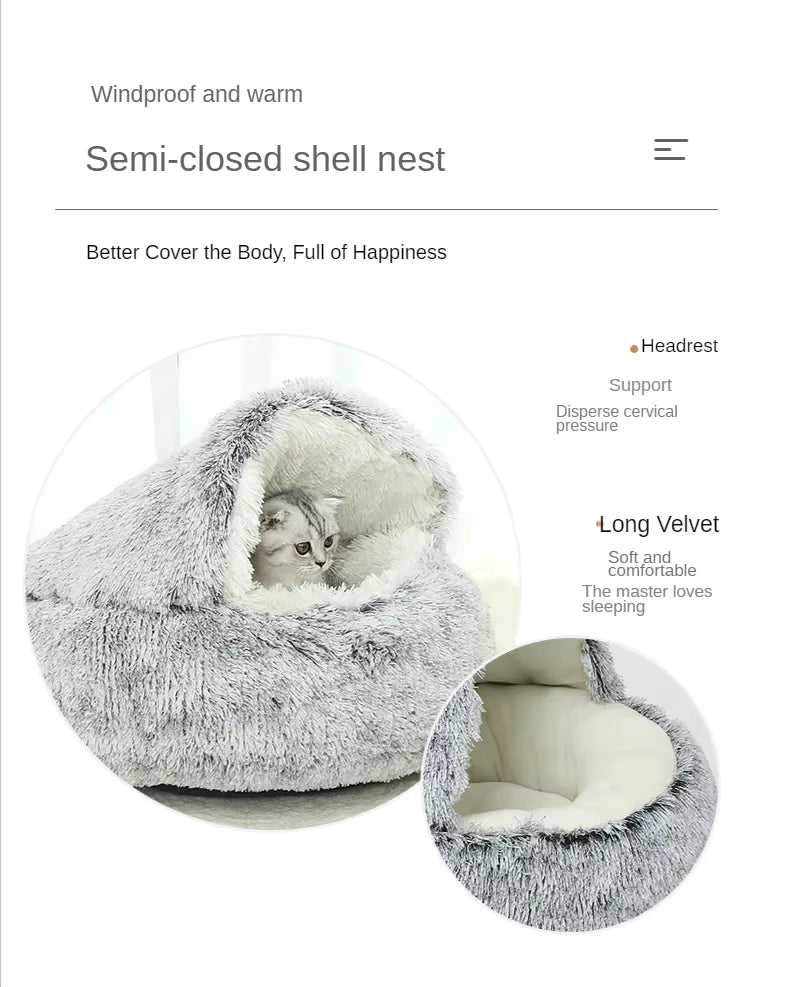 2-in-1 Plush Pet Bed