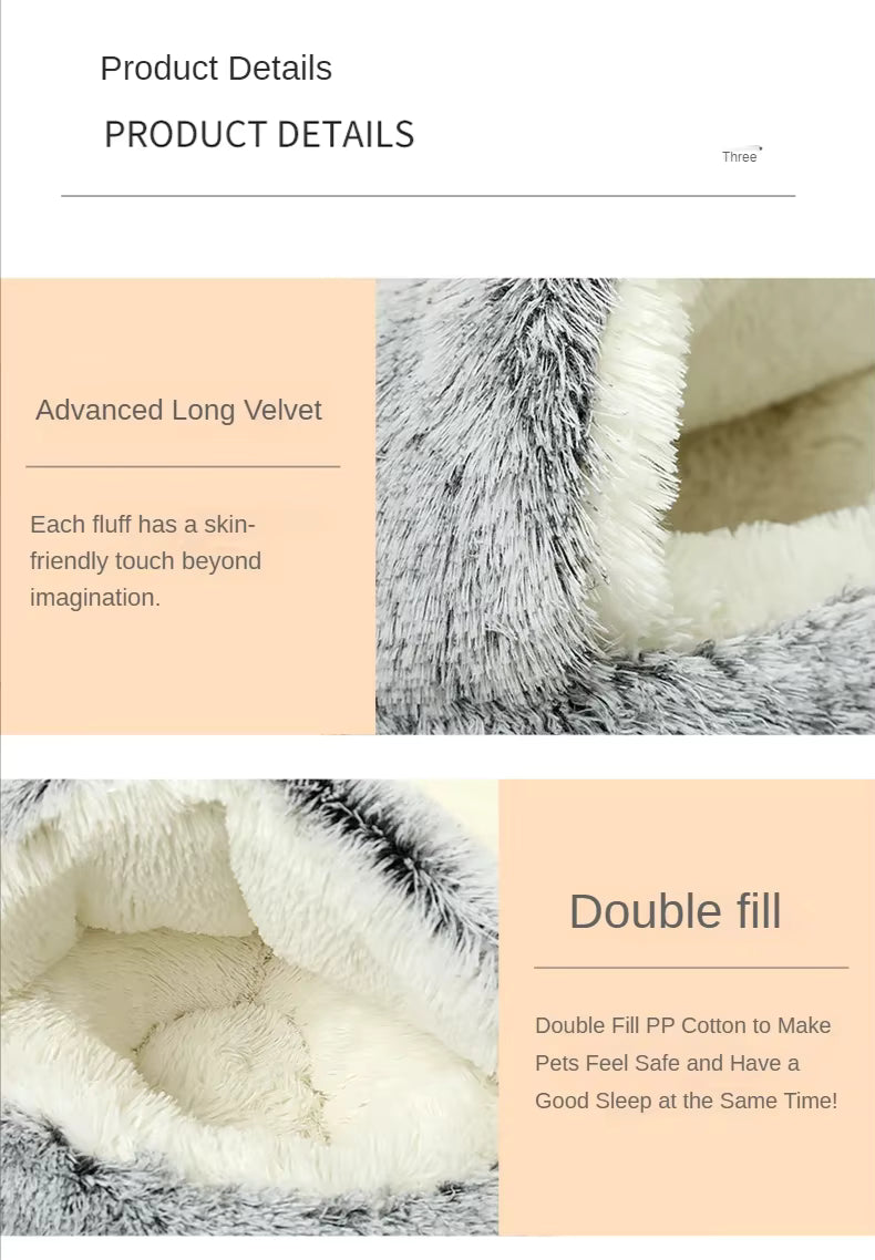 2-in-1 Plush Pet Bed