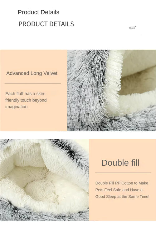 2-in-1 Plush Pet Bed